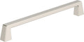 Satin Nickel 8 in Cabinet Pull - Transitional Blackrock Style