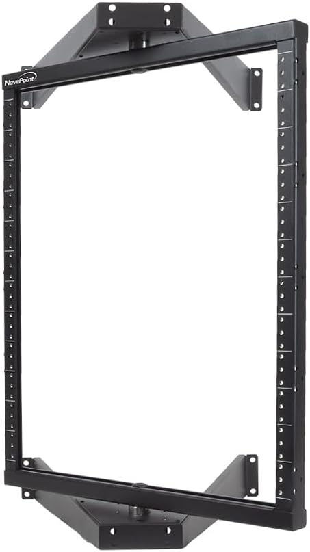 NavePoint 12U Pivoting Wall Mount Server Rack for IT Gear