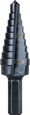 Step Drill Bit Double Fluted 1/4 to 3/4 in - Clean Cuts & Durable