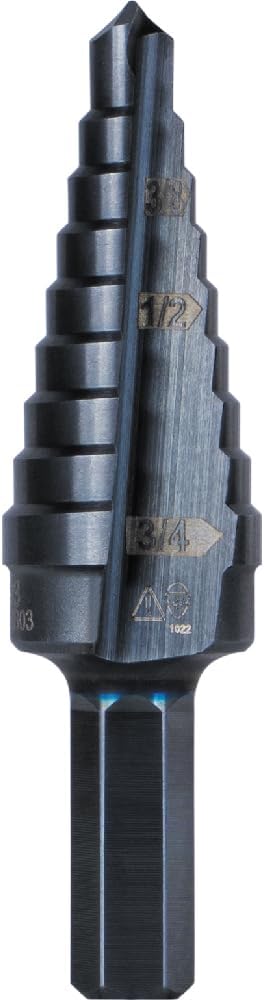 Klein Tools KTSB03 Step Drill Bit for Clean Cuts and Durability