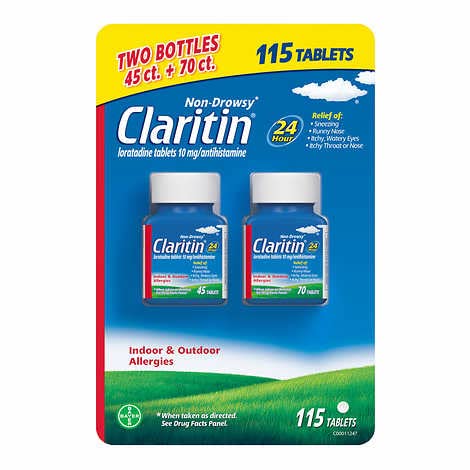 Claritin 10 mg Non Drowsy Allergy Relief Tablets for 24 Hours