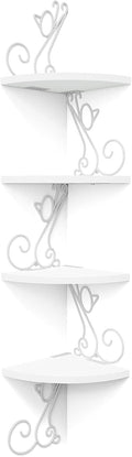 Alsonerbay 4 Tier Floating Shelves Corner Shelf - Rustic Cat Design
