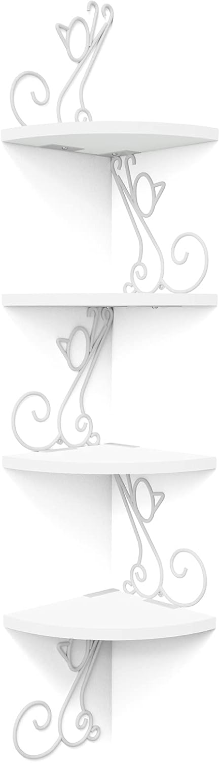 Alsonerbay 4 Tier Floating Shelves for Rustic Home Decor