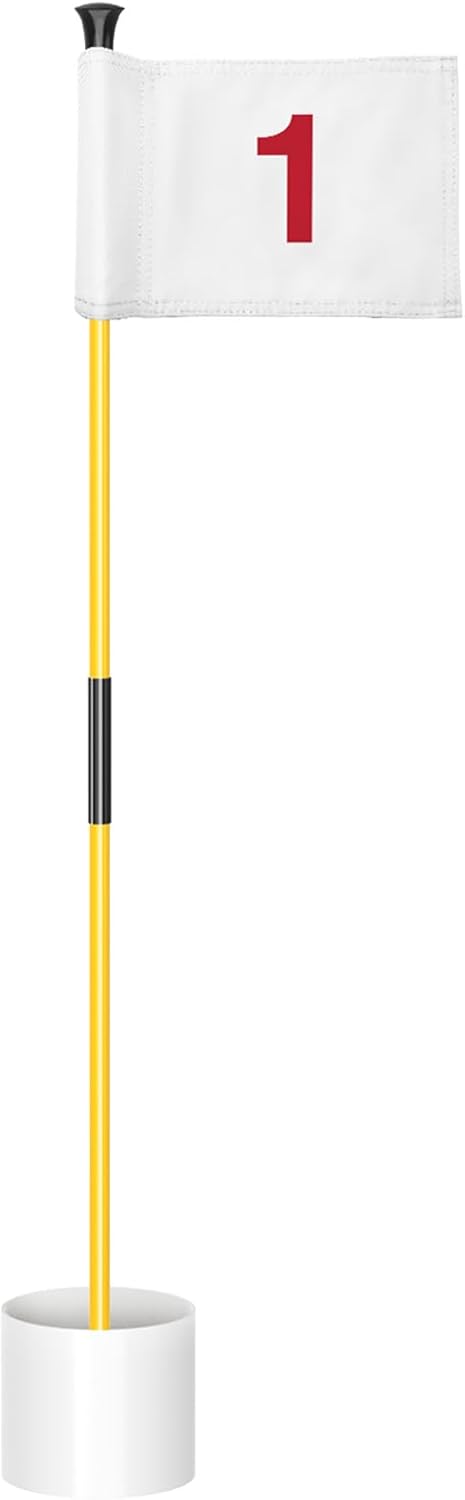 KINGTOP 3ft Golf Flagstick Set: Double-Sided Numbered Flags