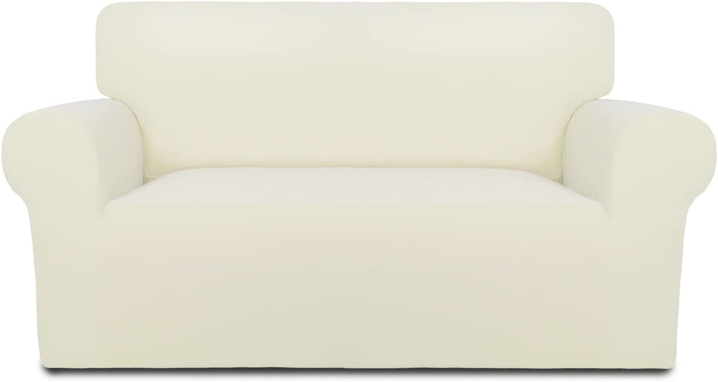PureFit Super Stretch Sofa Slipcover for Loveseat in Ivory
