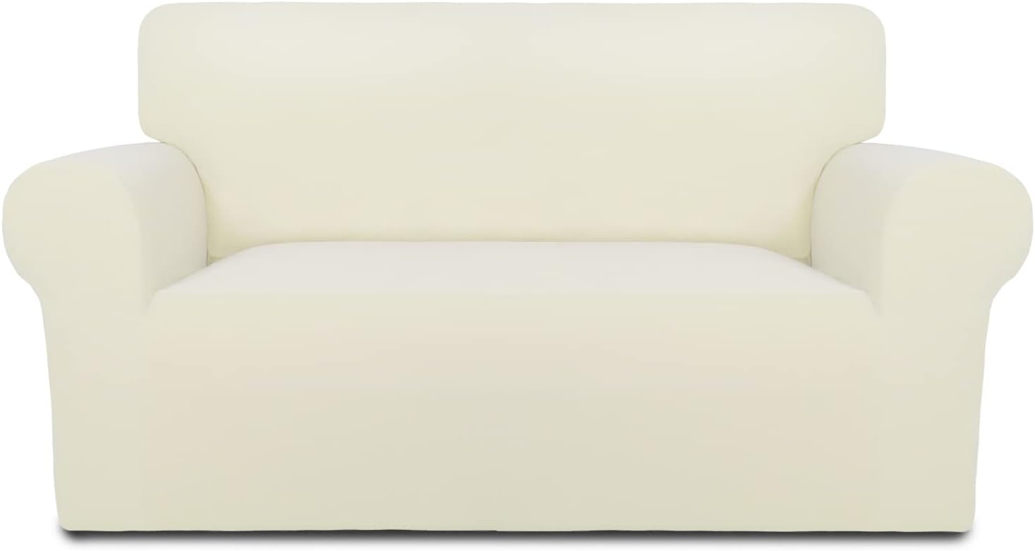 PureFit Super Stretch Sofa Slipcover for Loveseat in Ivory
