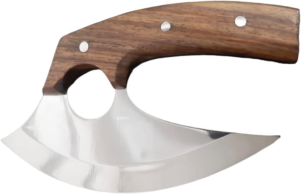 Poshland TTC-111 Custom Handmade Ulu Kitchen Knife with Grip