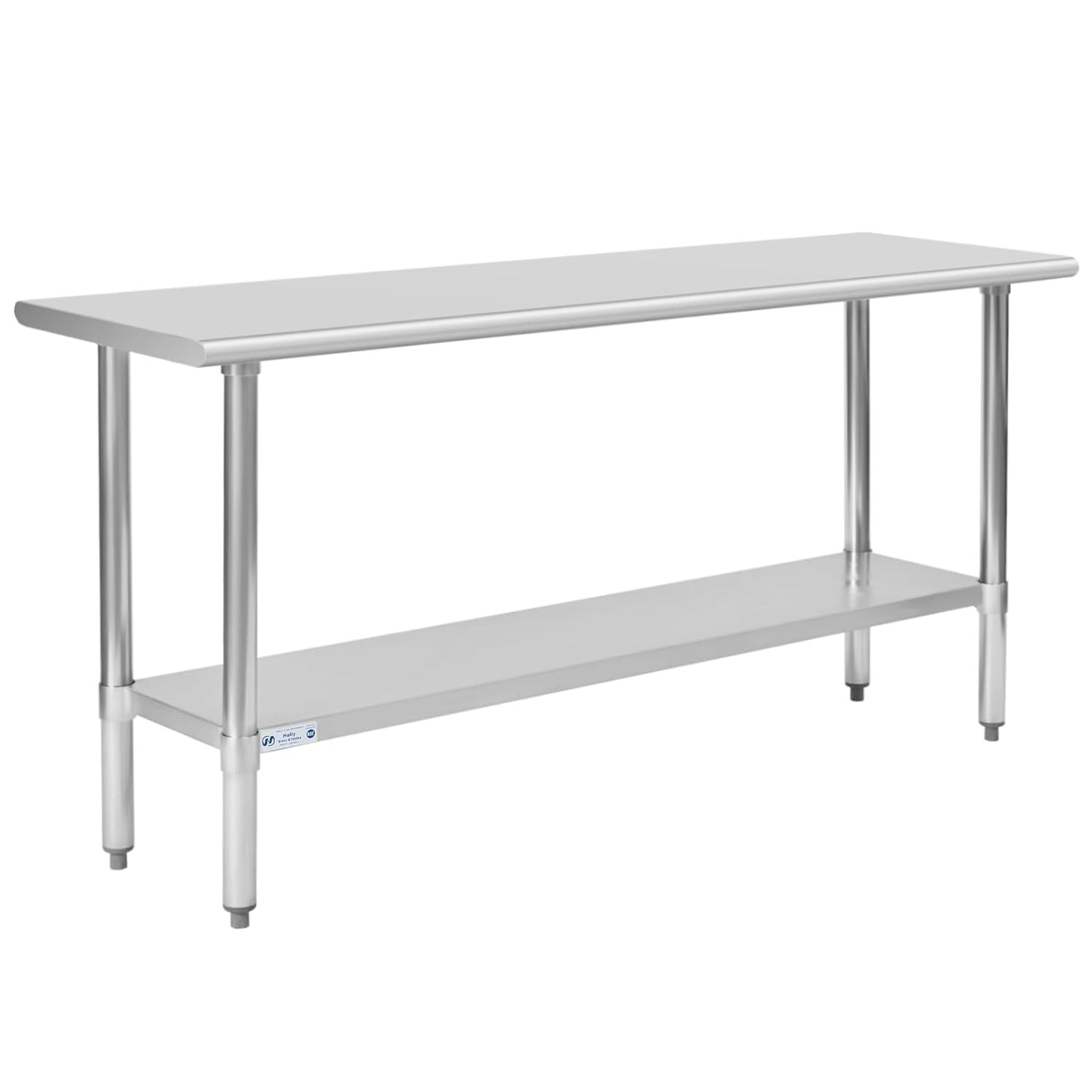 Hally Stainless Steel Table for Prep & Work 18 x 72 Inches