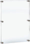 Floating Acrylic Wall Frame 24 in x 36 in - Clear Frameless Display