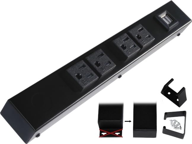 12in Hardwired Power Strip with 4 Tamper Resistant Outlets