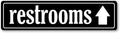 GRX1254 Aluminum Sign LARGE 24 in x 6 in RESTROOMS - High Visibility