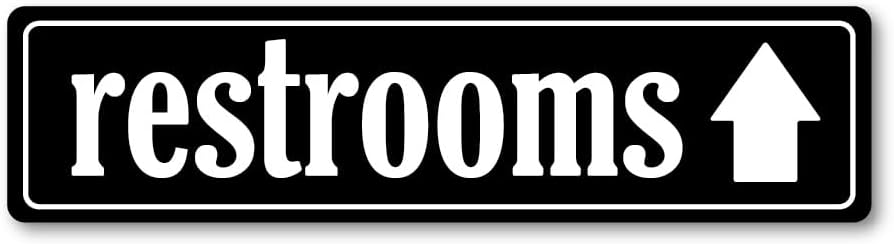GRX1254 Aluminum Sign for Restrooms - Large 24 in x 6 in