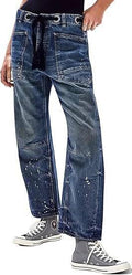 Womens Moxie Pull-On Barrel Jeans Mid-Low Rise - Relaxed Ankle Fit