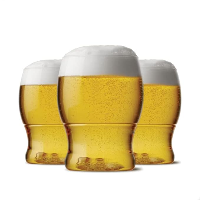TOSSWARE POP 12oz Pint Jr Unbreakable Plastic Beer Glasses Set