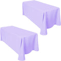 LTC LINENS 2-Pack Rectangular Tablecloths 90 in x 156 in