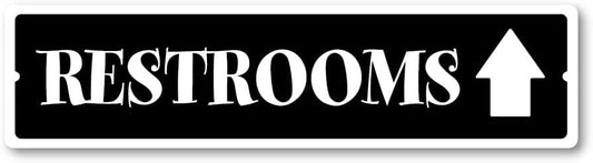 GRX1499 Indoor/Outdoor Plastic Sign for Restrooms - Large Size
