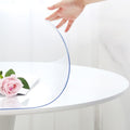 Clear 46 in Round Table Cover Protector - Easy Clean Vinyl