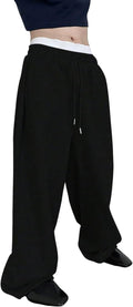 SHENHE Men's Baggy Pants Wide Leg Drawstring Waist Loose Sweatpants it