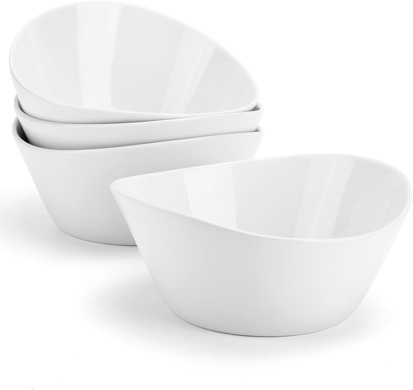 Yedio 48 oz Porcelain Salad Bowls Set for Pasta and Soup