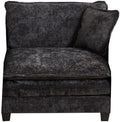 Chenille Sectional Middle Position Sofa Black - Modular Comfort
