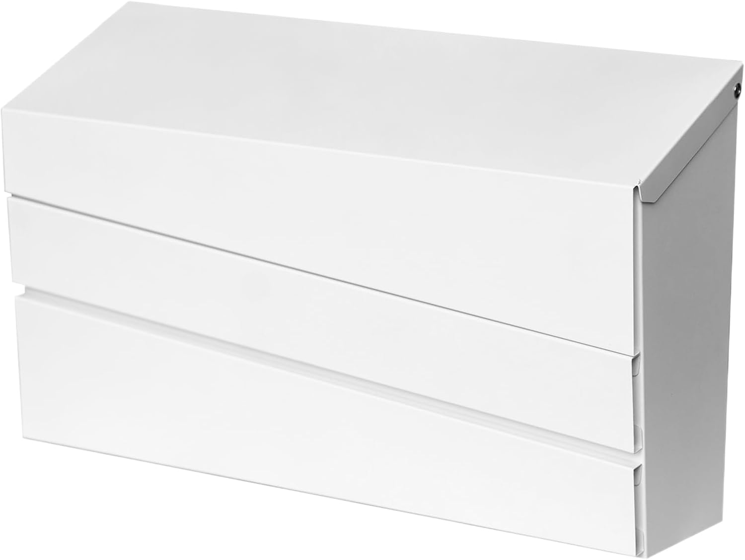 Modern Large Capacity White Wall-Mount Mailbox for Outside Use