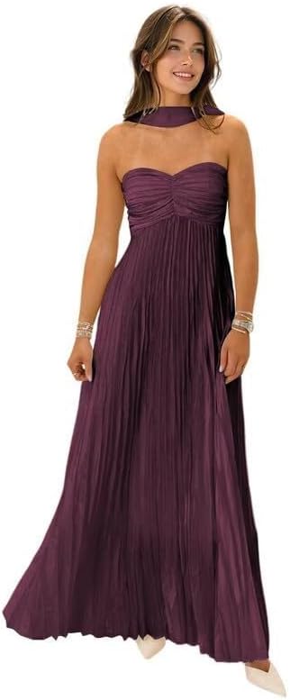Womens Chiffon Bridesmaid Dresses with Scarf for All Occasions