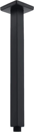 Ceiling Mount Shower Arm 20in Square Extender - Long Matte Black