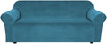 Stretch Velvet Sofa Cover for 3 Cushion Sofa 90-97in - Plush Protector