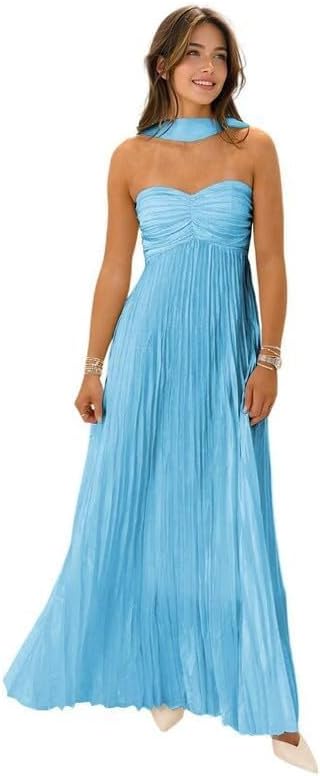 Womens Chiffon Bridesmaid Dresses with Scarf for Any Occasion