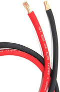 25 ft OFC 4 Gauge Oversized Power Ground Wire - Red & Black Set