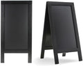 Sandwich Board 40x20 Solid Pine Wood Rustic Black 2Pack - Durable