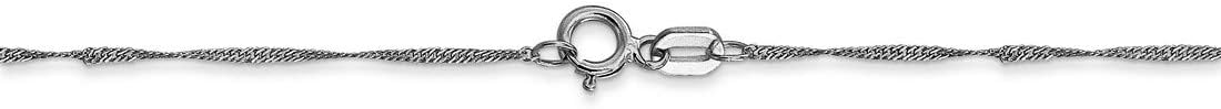 14k White Gold Singapore Chain Necklace Bracelet or Anklet