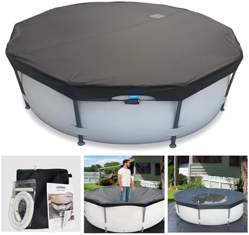 19 Ft Pool Cover with Automatic Drain for Above Ground Pools