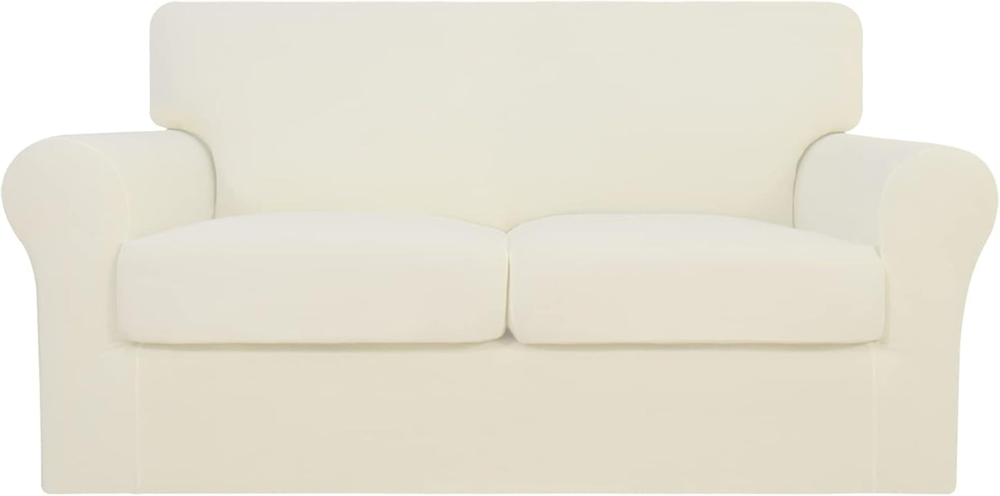 Easy-Going 3 Pieces Stretch Soft Couch Cover for Dogs and Pets