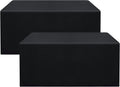 Fitted Black Tablecloth 96 x 30 in 2-Pack - Snug, Washable Cover