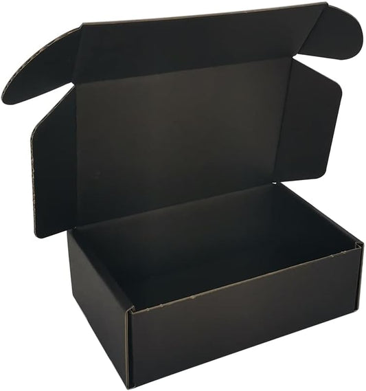 Small Shipping Boxes 50 Pack for Business - Black Corrugated Mailers