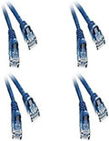 Cat5e Ethernet Patch Cable 35 ft Blue 4 Pack - Reliable 1Gbps