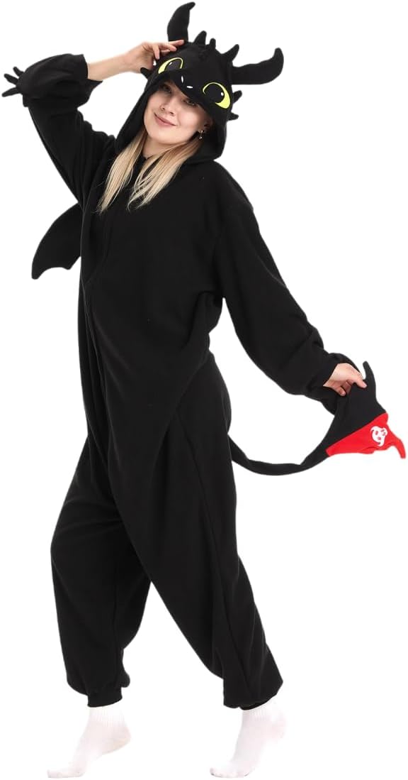 Unisex Cute Adults Dragon Onesie Pajamas for Halloween Fun