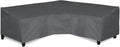 V-Shaped Patio Sectional Sofa Cover 100in Each Side - Dark Gray