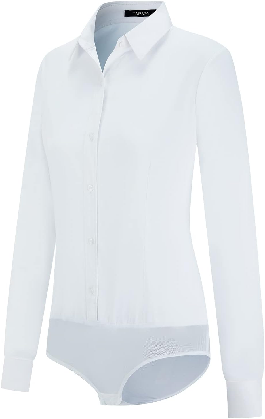 Stylish Women's Long Sleeve Bodysuit Blouse for Office Wear