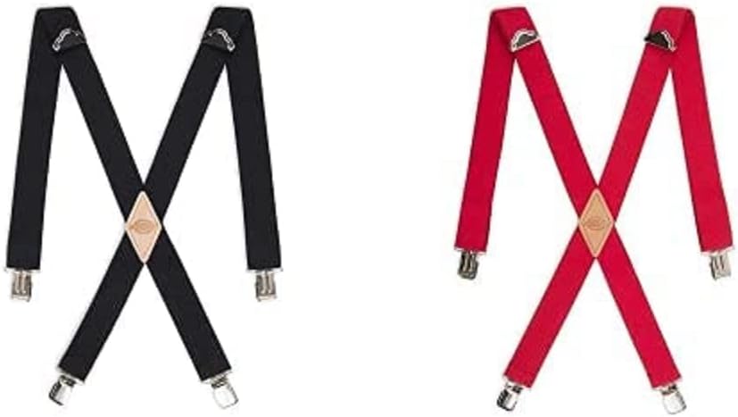 Dickies Mens 1-1/4in Solid Straight Clip Suspenders for Style
