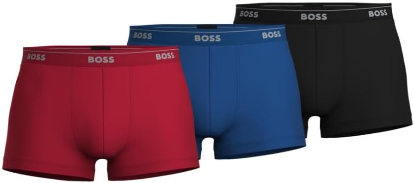 BOSS Stretch Cotton Regular Fit Trunks - Comfortable 3-Pack