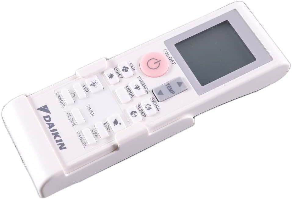 Daikin White Remote Control with Wall Holder for Easy Access