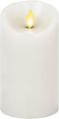 Luminara Flameless LED Pillar Candle w/ Scalloped Edge - Real Flame