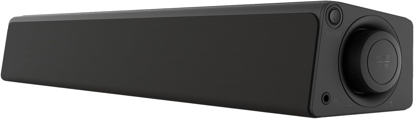 Compact Under-Monitor Soundbar with Bluetooth 5.3