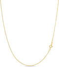 18k Gold Over Sterling Silver 1mm Box Chain Necklace - 38in Classic