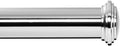 Ivilon Window Curtain Rod Decorative End Cap Design - Chrome 72-144 in
