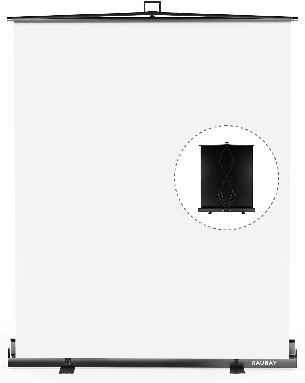 Pro Level Collapsible White Backdrop Screen for Photography