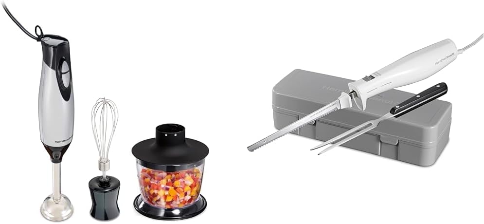 Hamilton Beach Electric Hand Blender & Knife Set - Effortless Precision