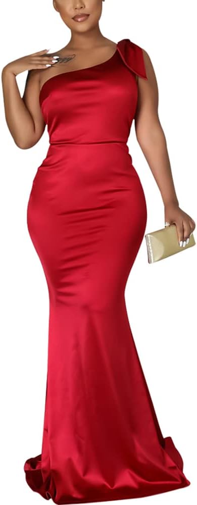 JTNFairy Women's Sexy Sleeveless One Shoulder Bodycon Dress
